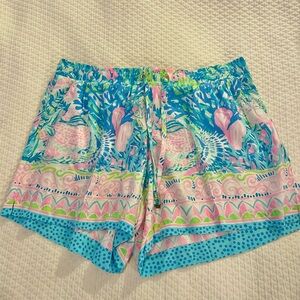 Lilly Pulitzer Tropical Blue and Pink Shorts size M